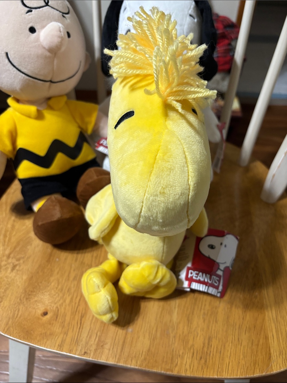 Peanuts Plush Trio - White Snoopy, Yellow Woodstock, Yellow/Black Charlie Brown - Picture 5 of 7